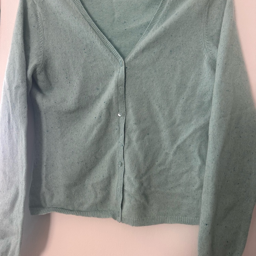 Valerie Stevens Mint Cardigan with Flecks
